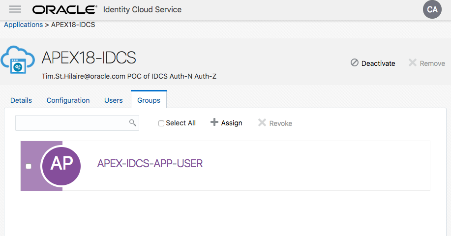 IDCS App Group